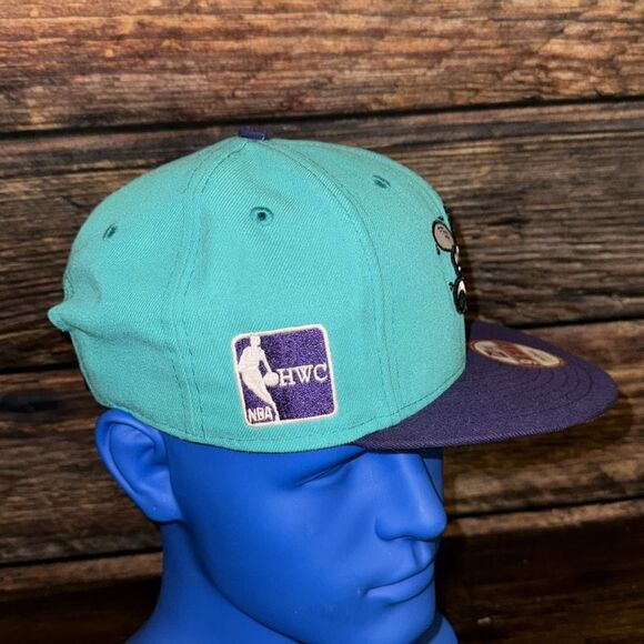 New Era Teal/Purple Med/Large Charlotte Hornets 🐝 Hat - Picture 4 of 8
